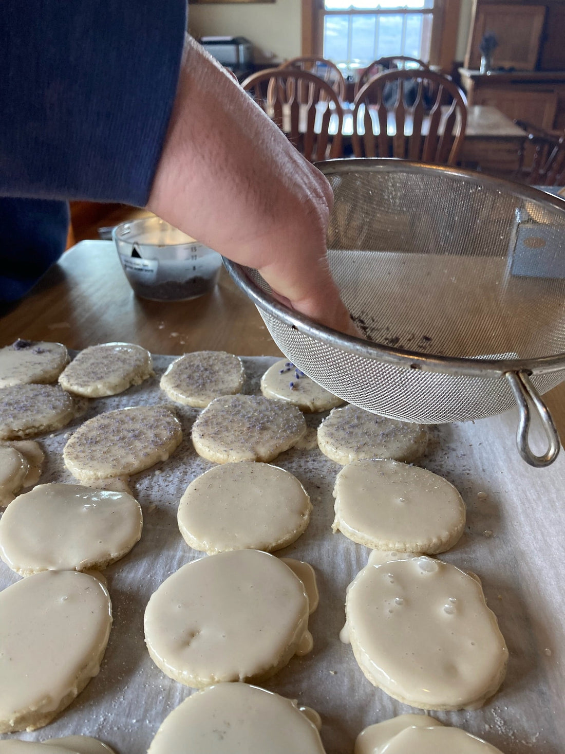 Lavender Sugar Cookies with Earl Grey Glaze