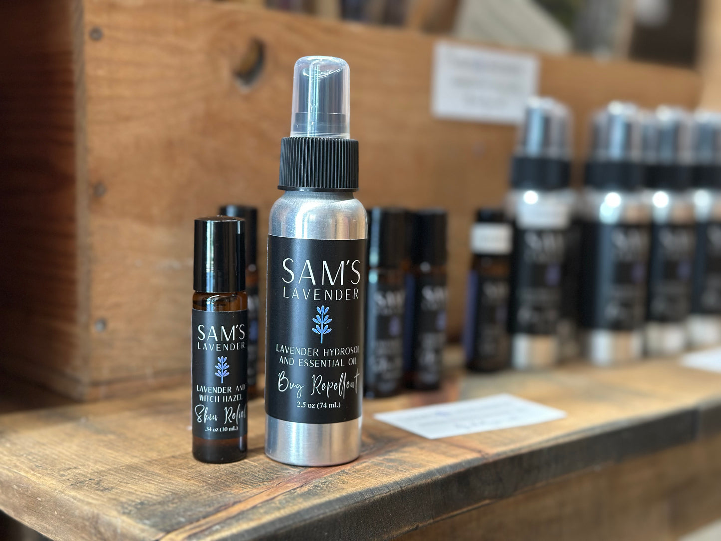 Bug repellent and lavender hydrosol skin relief roller