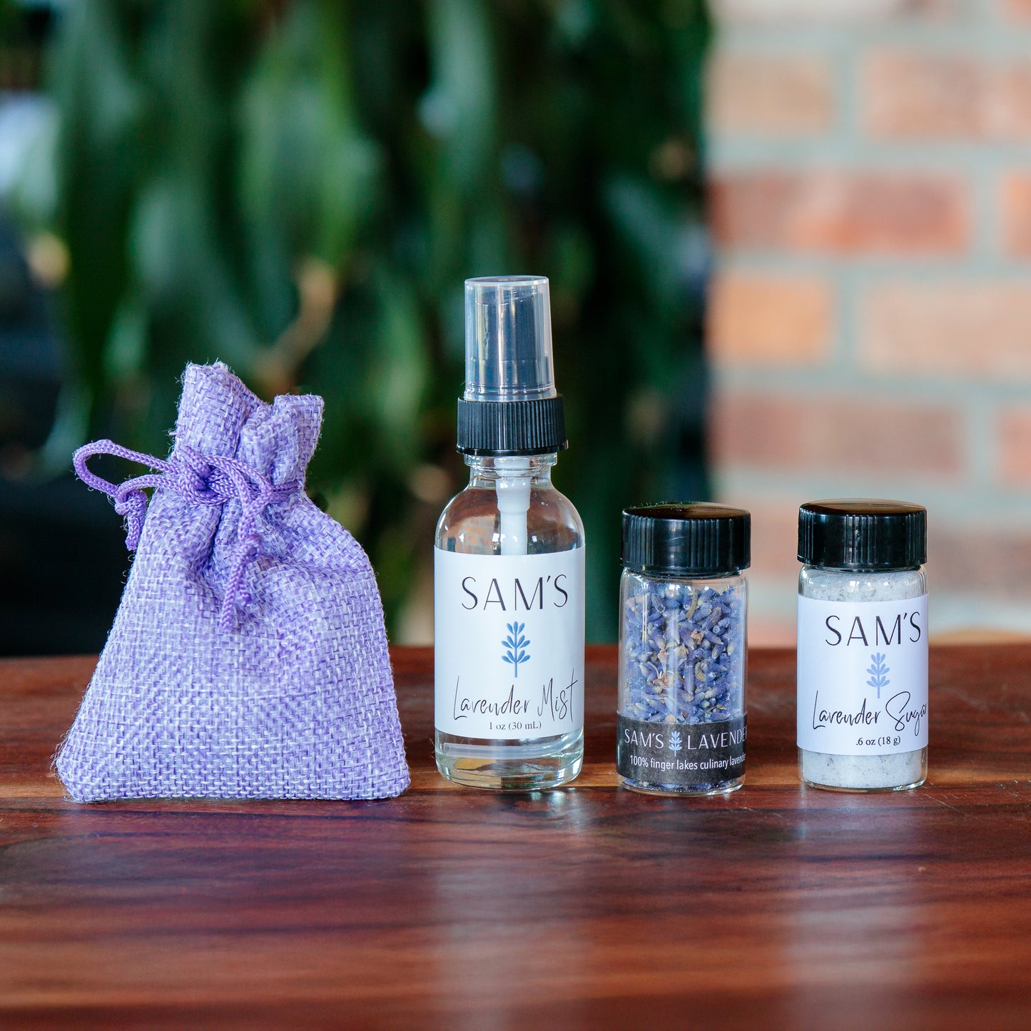essential lavender kit with mist, sugar, sachet, and culinary buds