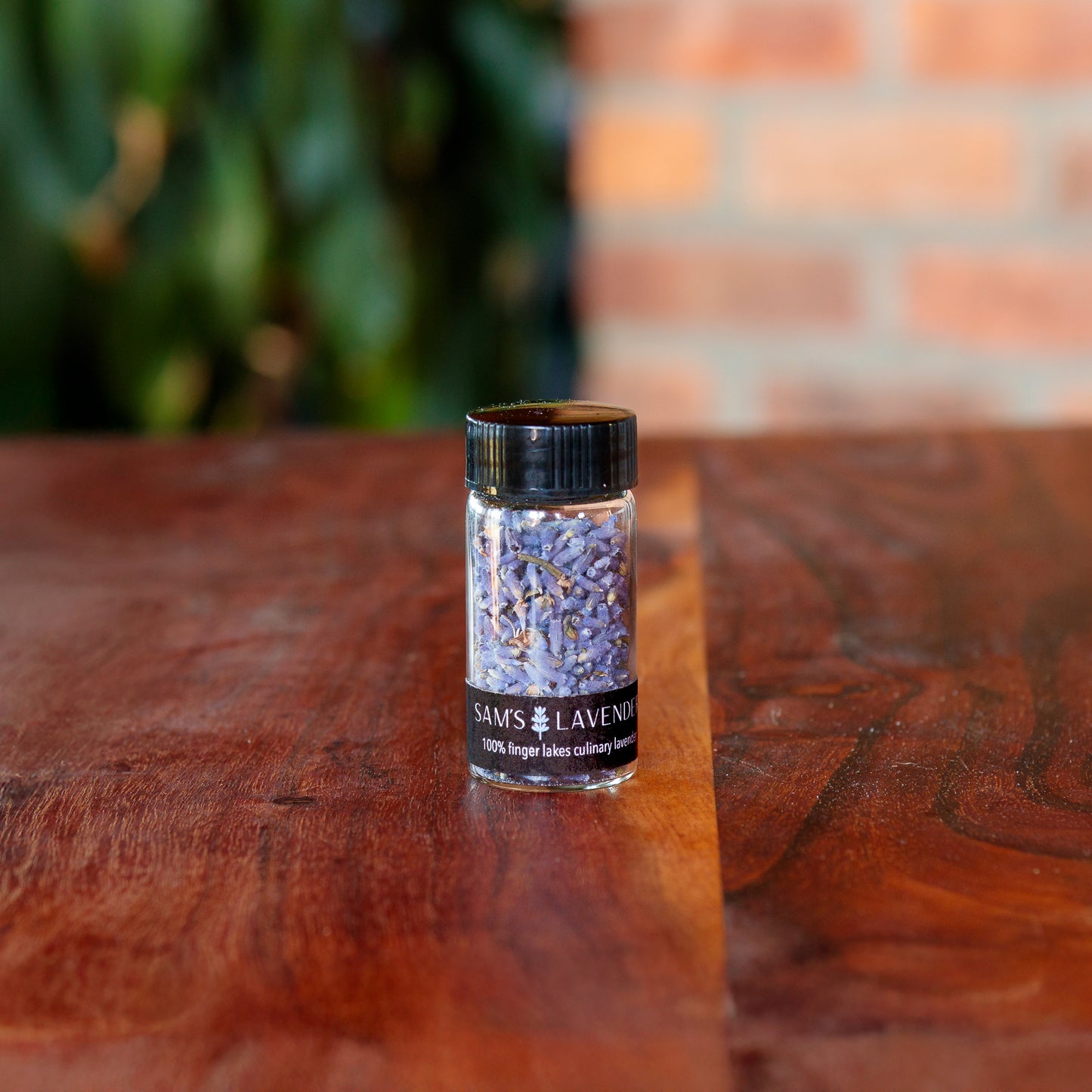 Small glass vial of Sam's culinary lavender buds