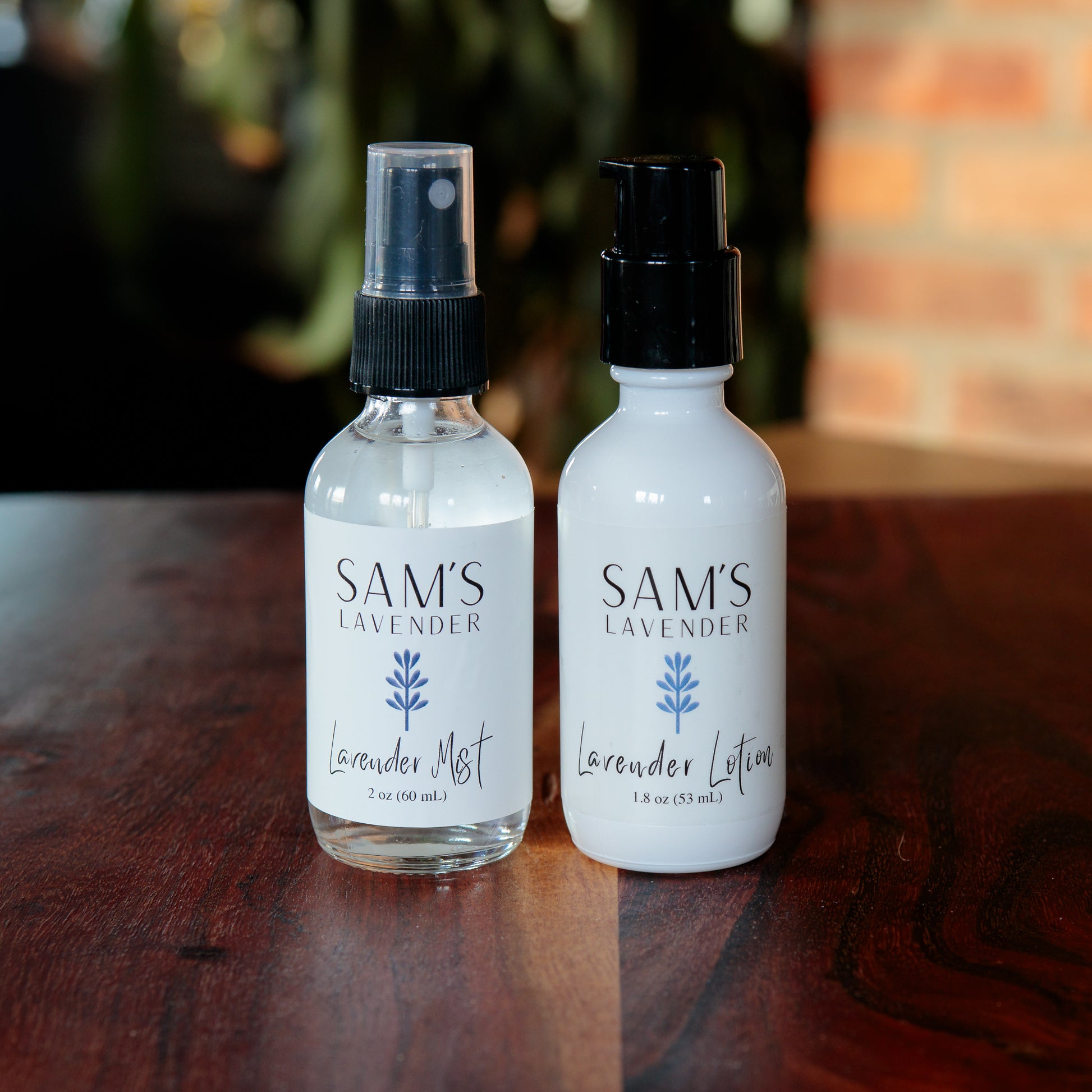 lavender mist and lotion bottles